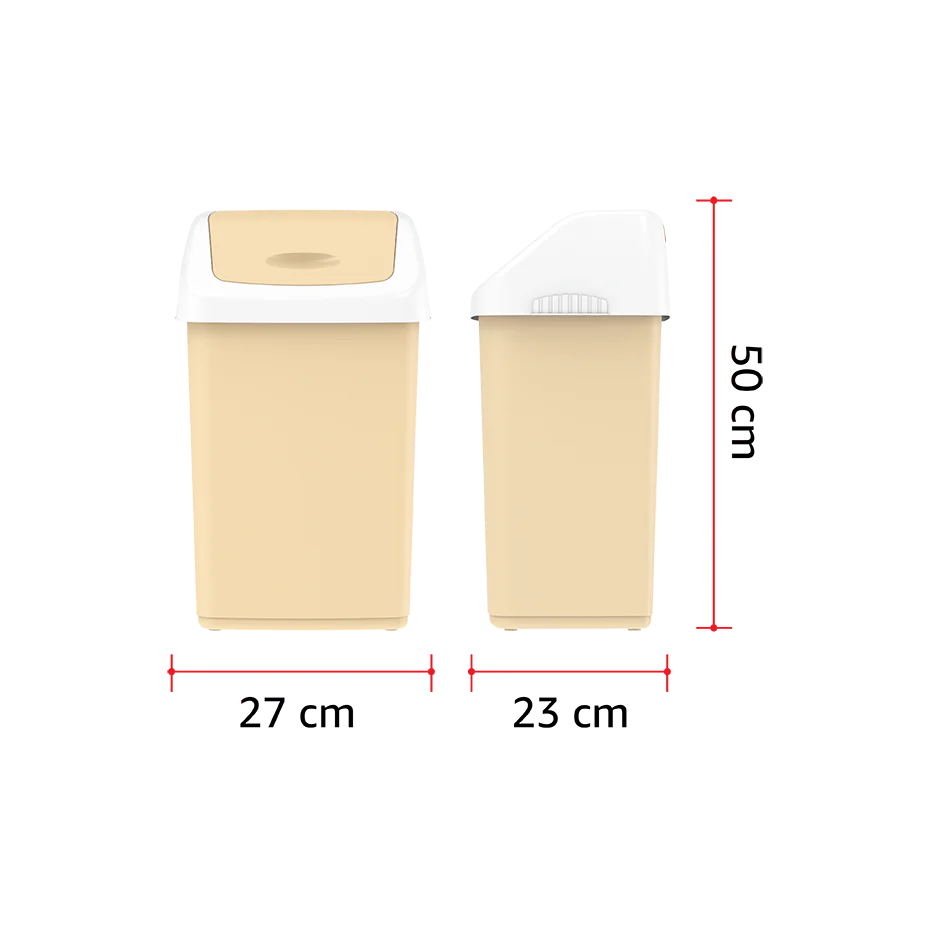 20L Flip-top Waste Bin with Swing Lid