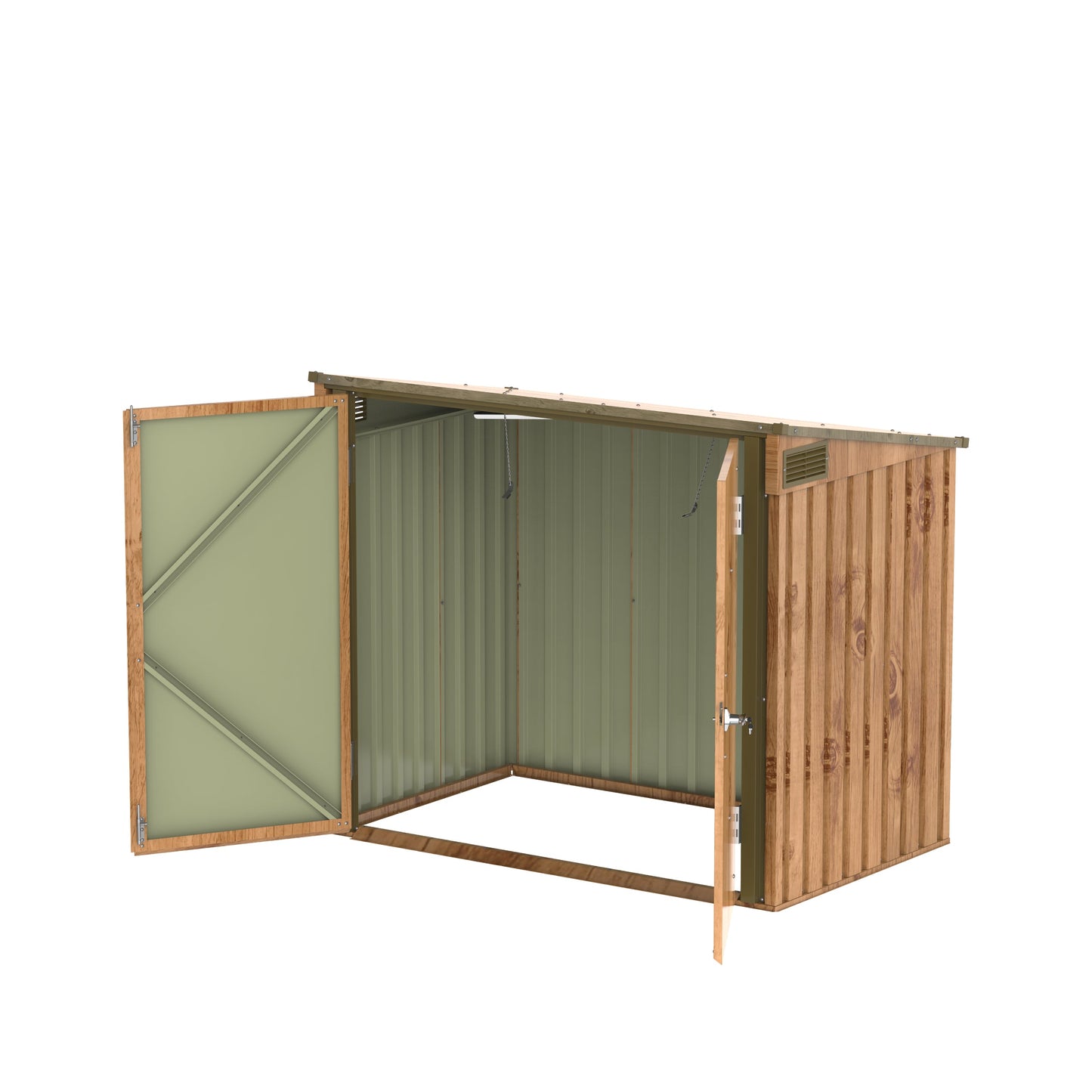 1420L Small Storage Steel Shed with Flat Lid