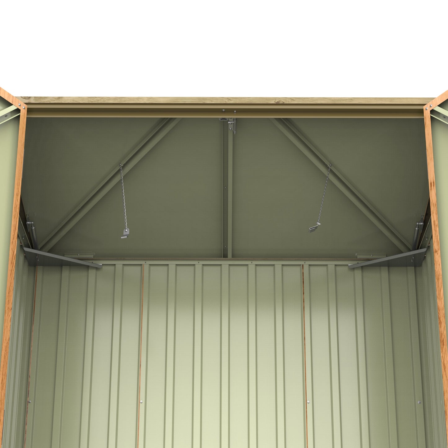 1420L Small Storage Steel Shed with Flat Lid