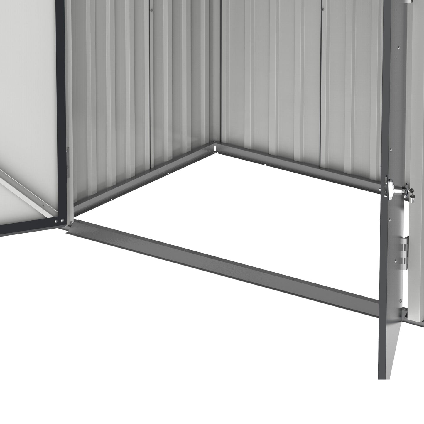 1420L Small Storage Steel Shed with Flat Lid