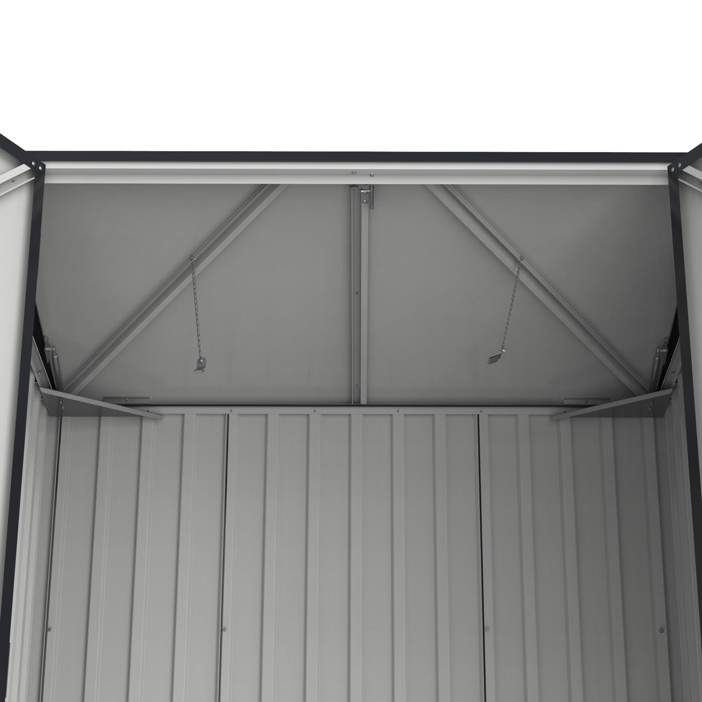 1420L Small Storage Steel Shed with Flat Lid