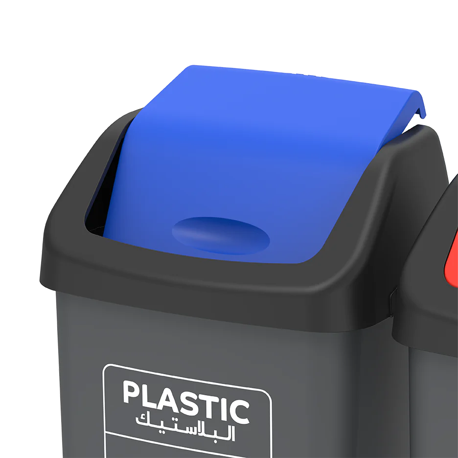 Modular Recycle Bins with Swing Lids
