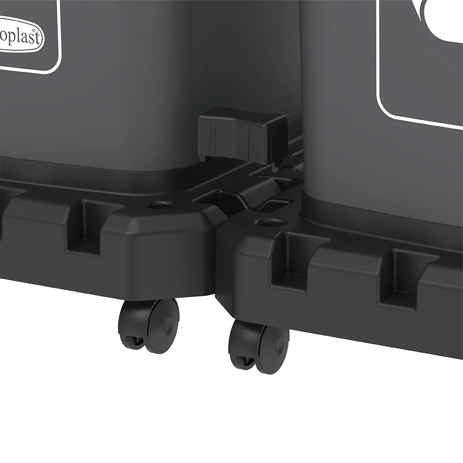 Modular Recycle Bins with Swing Lids