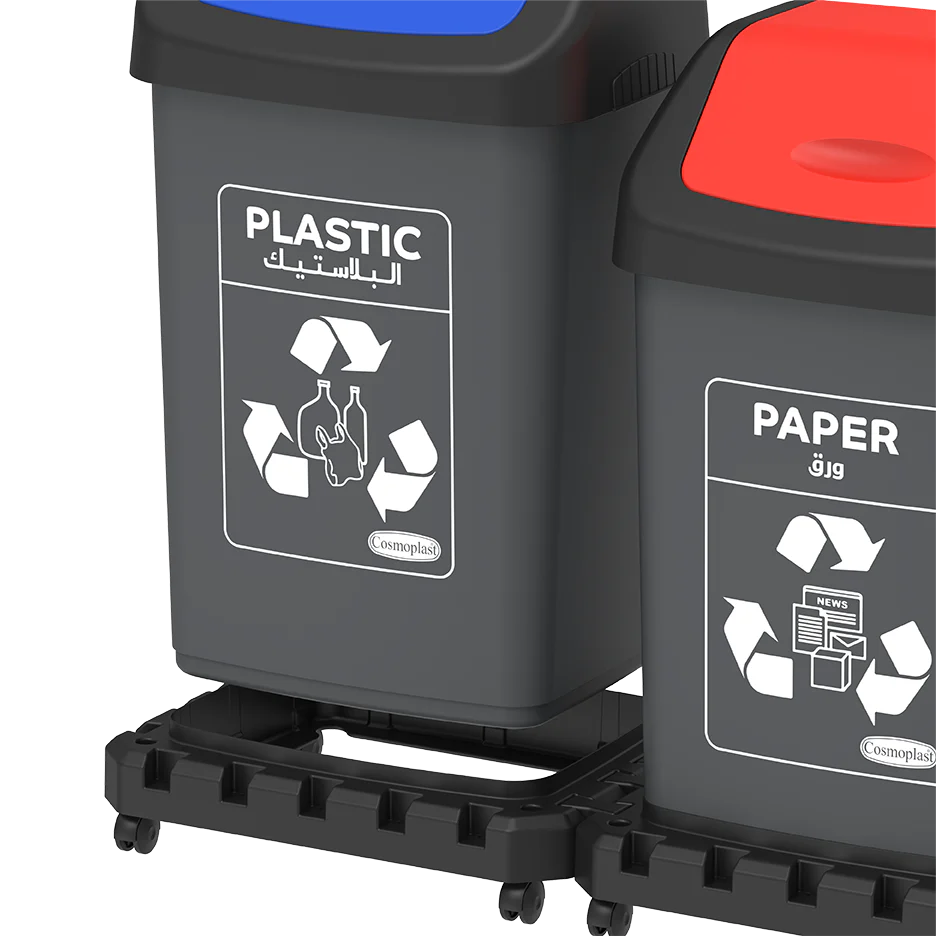 Modular Recycle Bins with Swing Lids