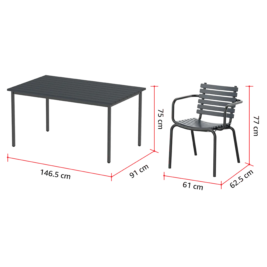 Smart Wood 6-seater Premium Outdoor Dining Set