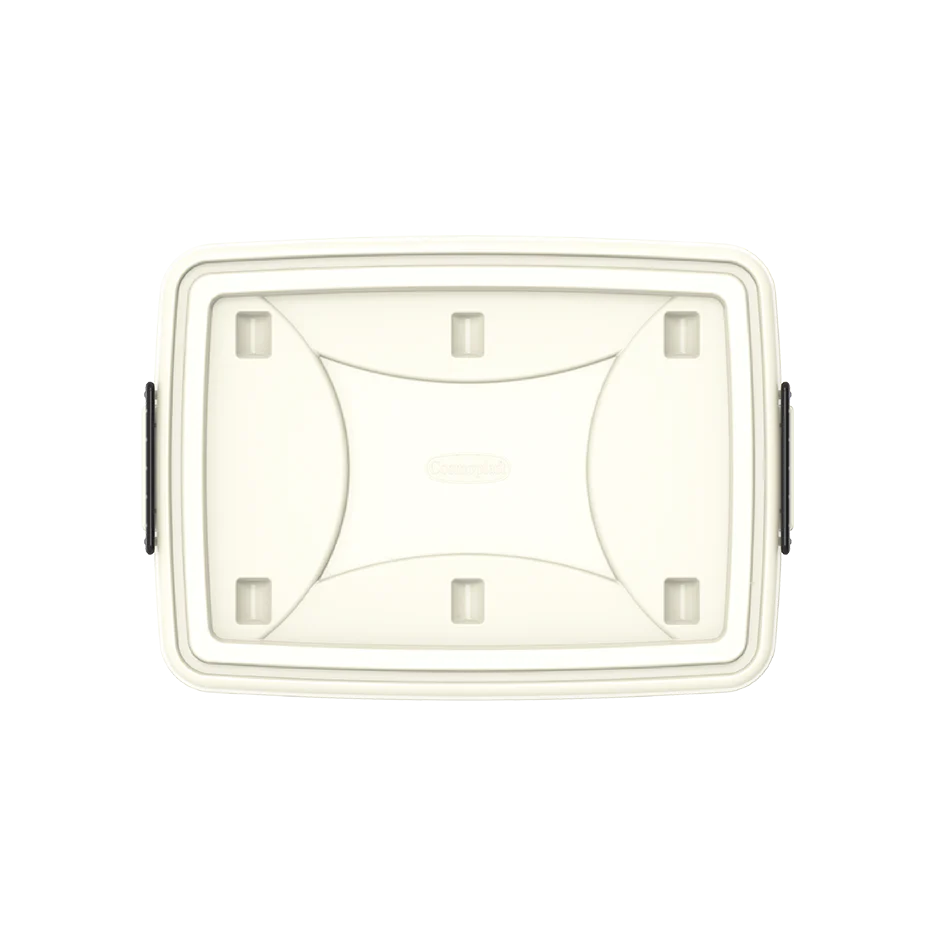 82L Clear Plastic Storage Box with Wheels & Lockable Lid