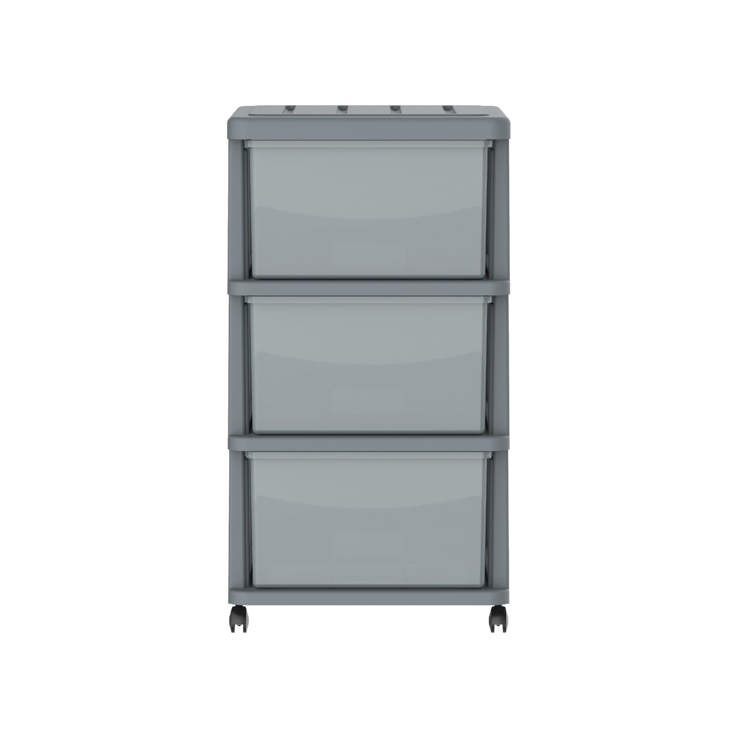  3 Tiers Storage Cabinet with Drawers & Wheels