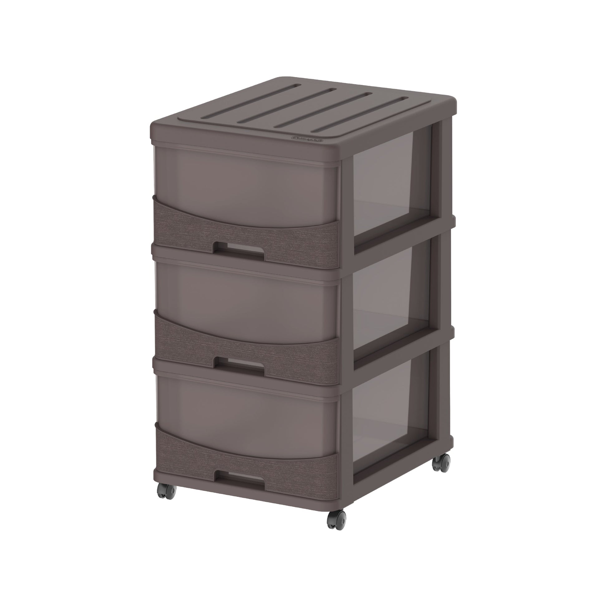  3 Tiers Storage Cabinet with Drawers & Wheels