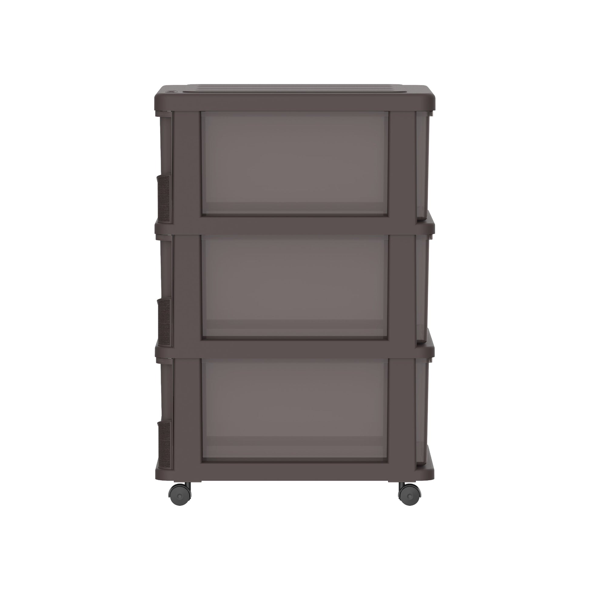  3 Tiers Storage Cabinet with Drawers & Wheels