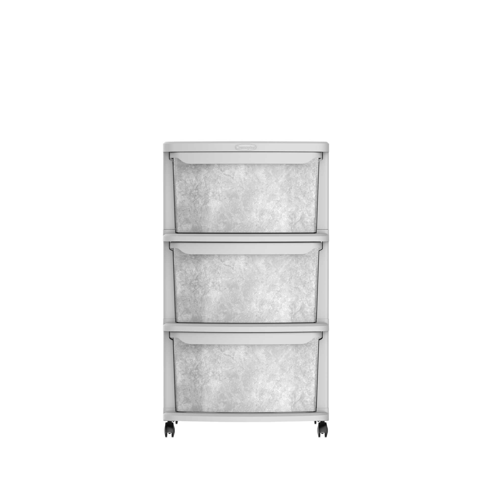 3 Tiers Multipurpose Storage Cabinet with Wheels