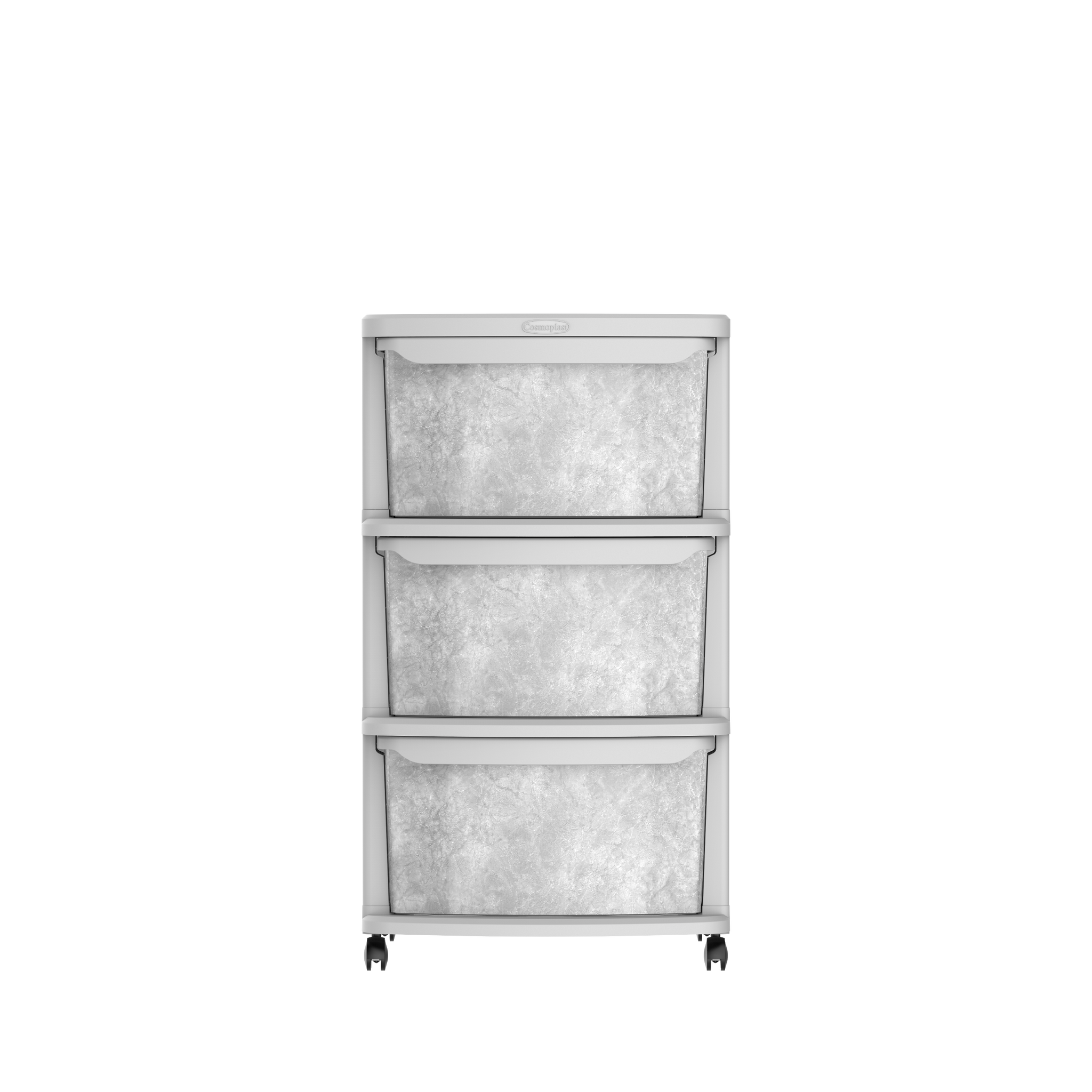 3 Tiers Multipurpose Storage Cabinet with Wheels