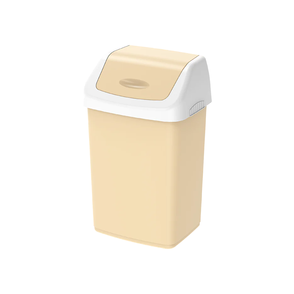 46L Flip-top Waste Bin with Swing Lid