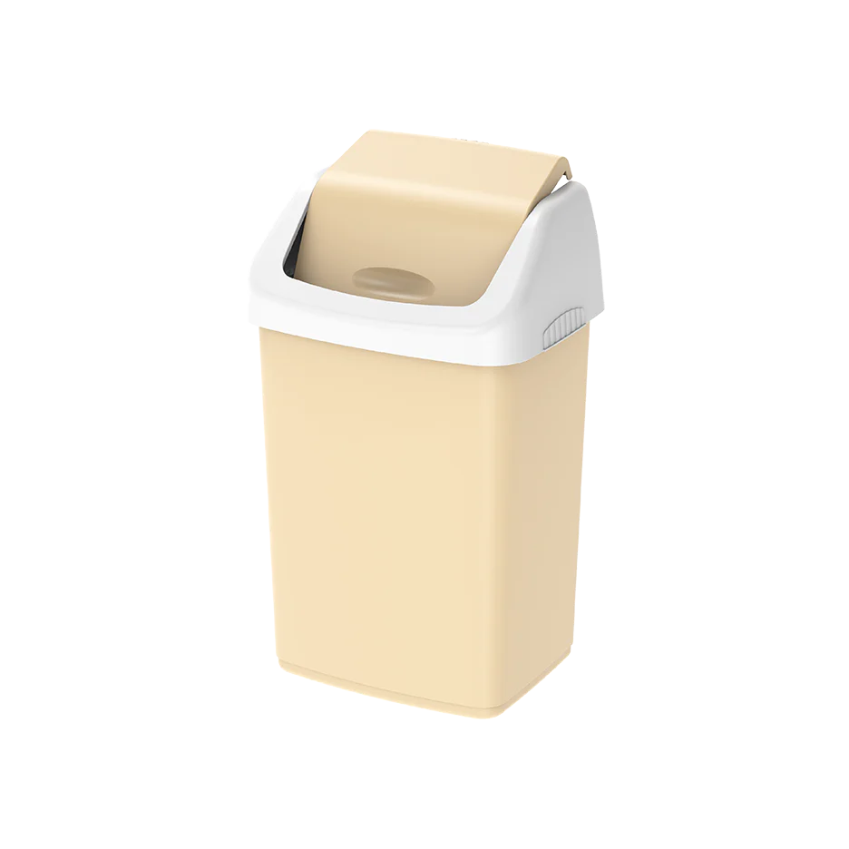 46L Flip-top Waste Bin with Swing Lid