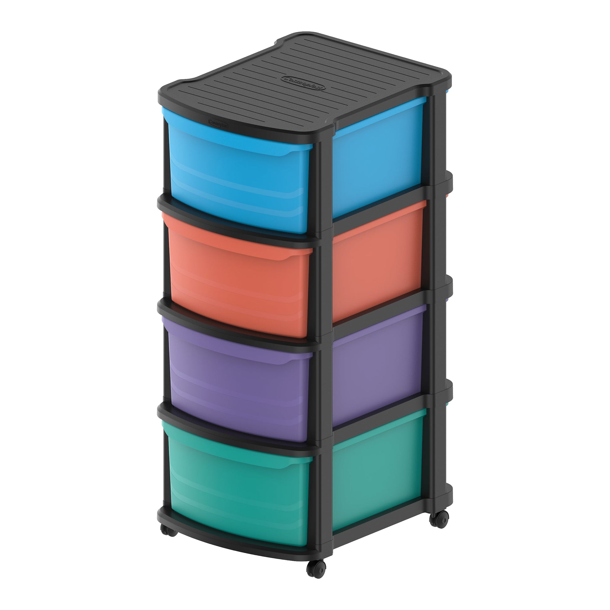 4 Tiers Multipurpose Storage Cabinet with Wheels