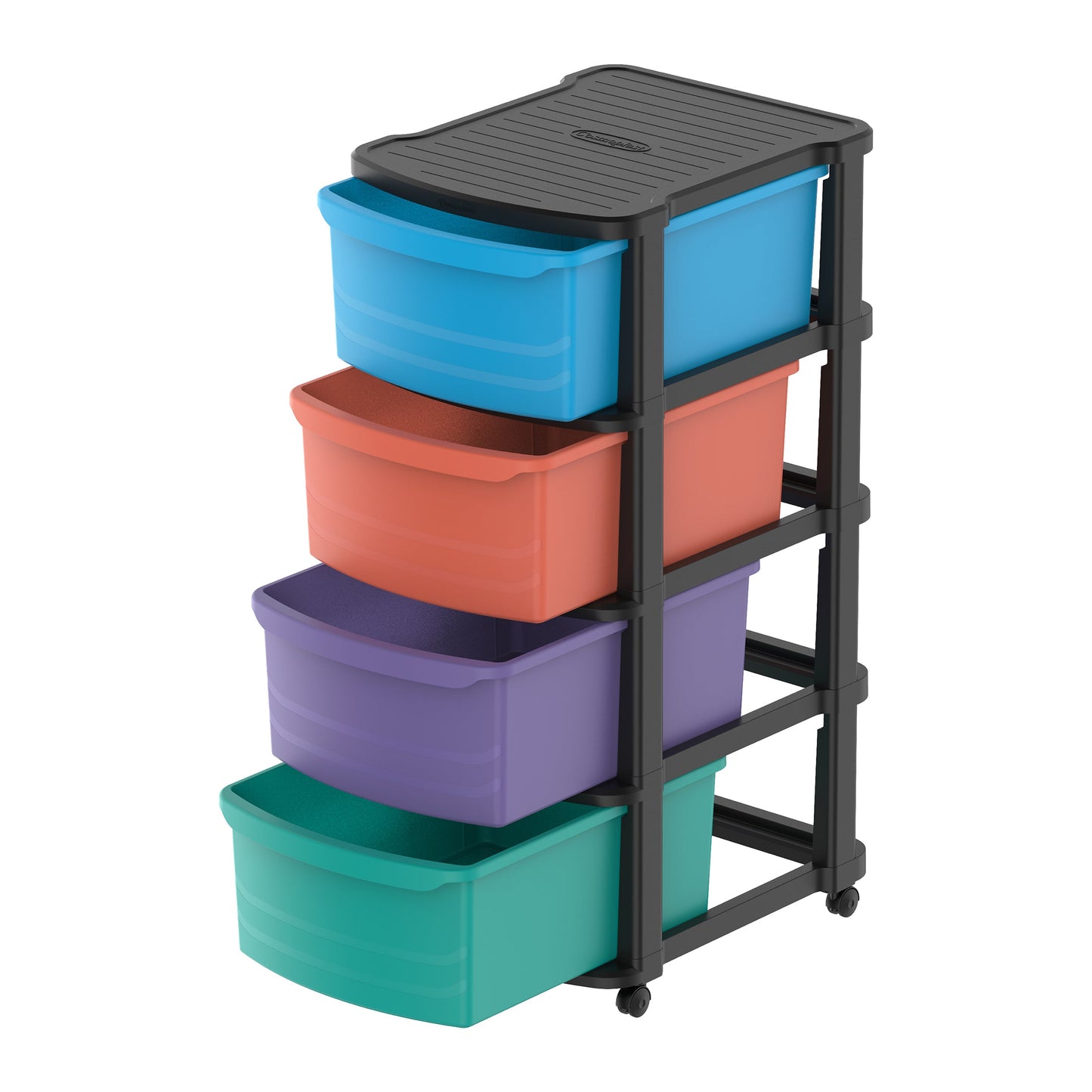 4 Tiers Multipurpose Storage Cabinet with Wheels