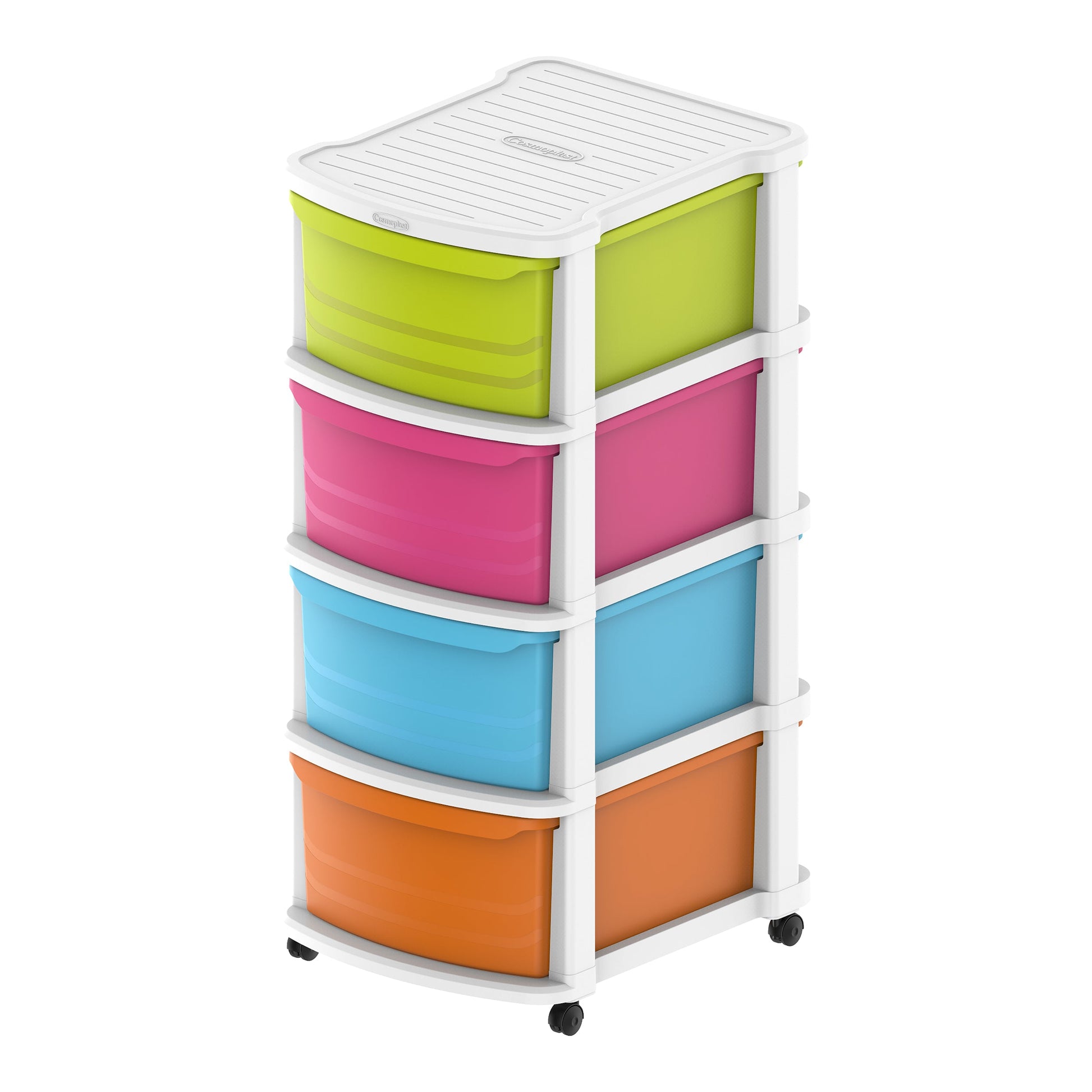 4 Tiers Multipurpose Storage Cabinet with Wheels