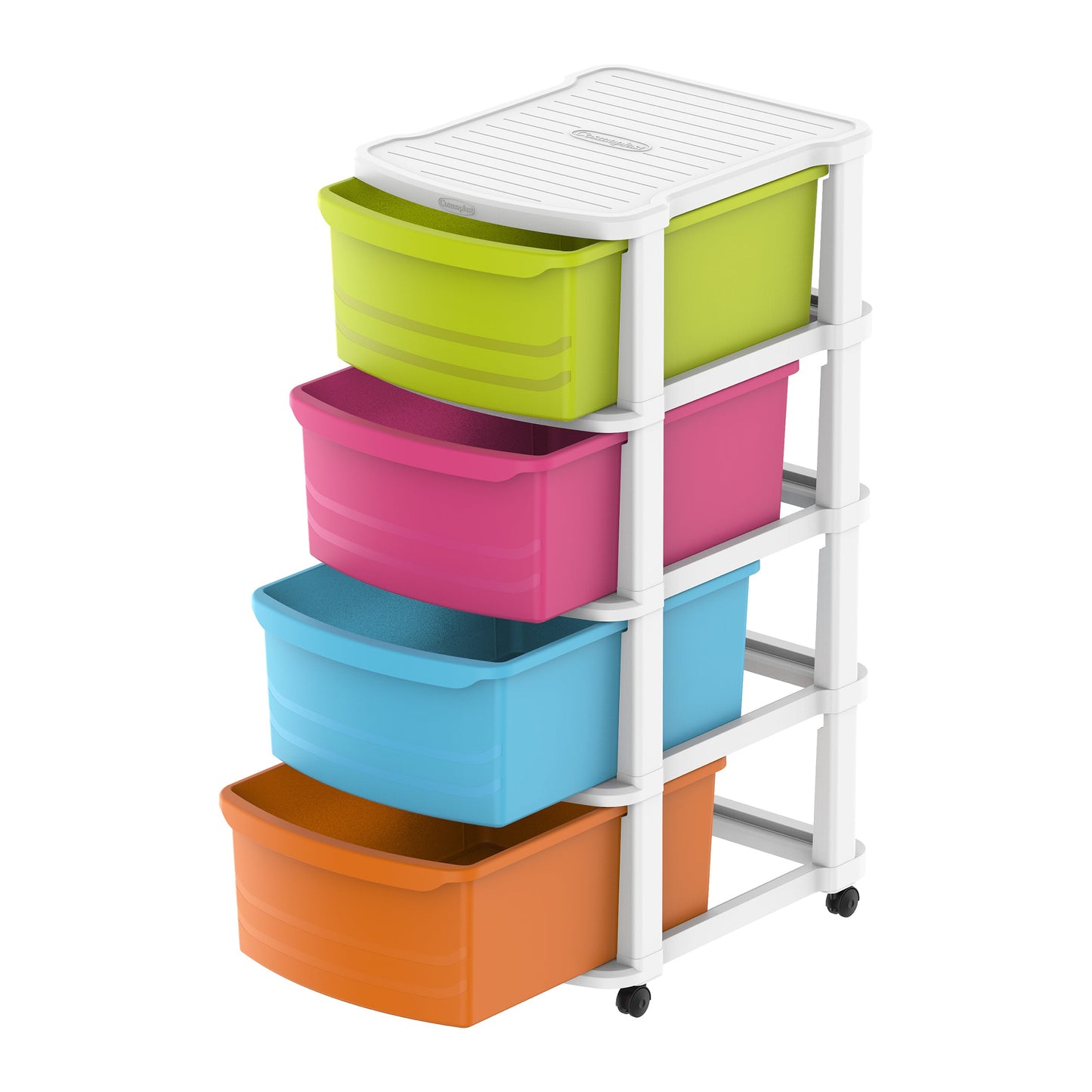 4 Tiers Multipurpose Storage Cabinet with Wheels