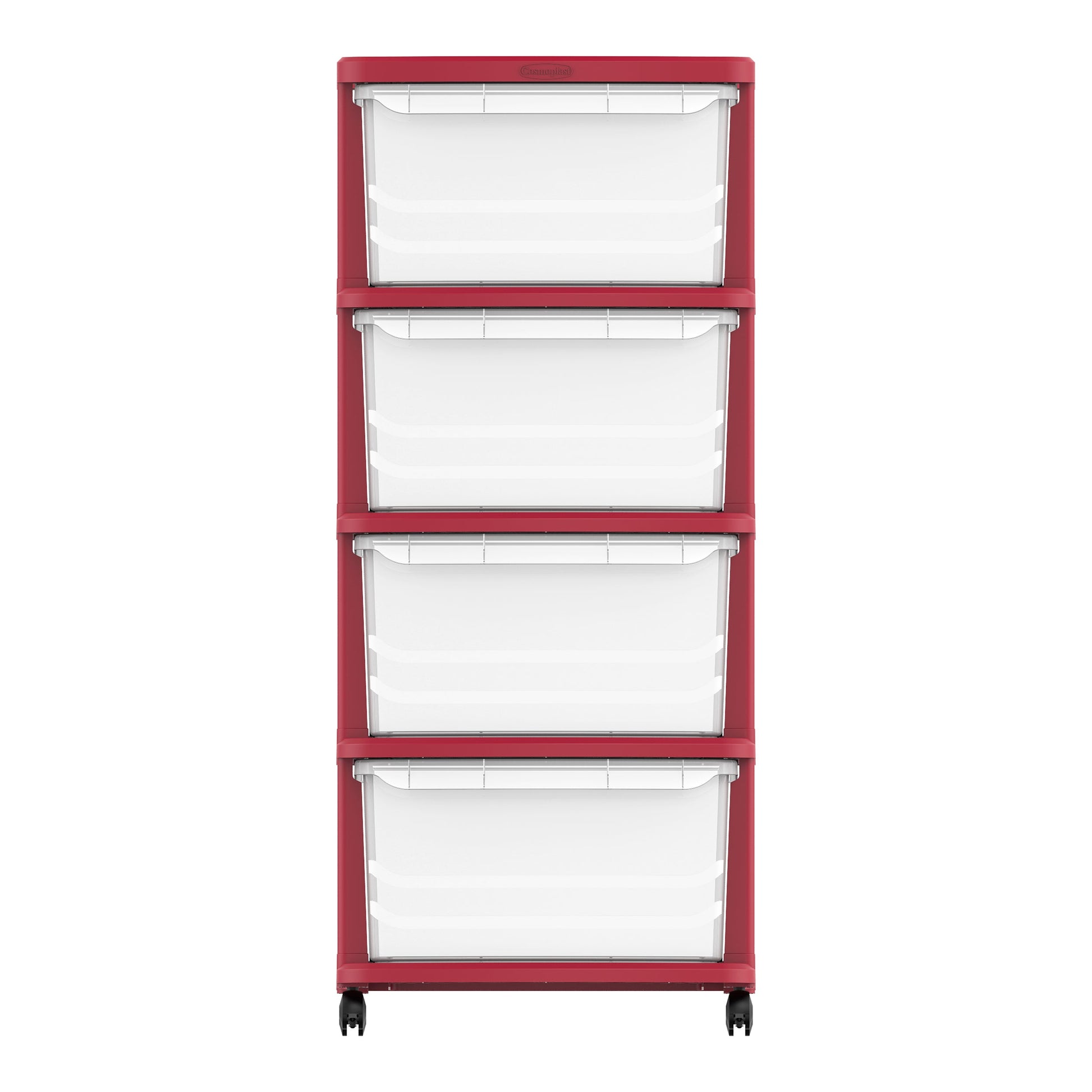 4 Tiers Multipurpose Storage Cabinet with Wheels