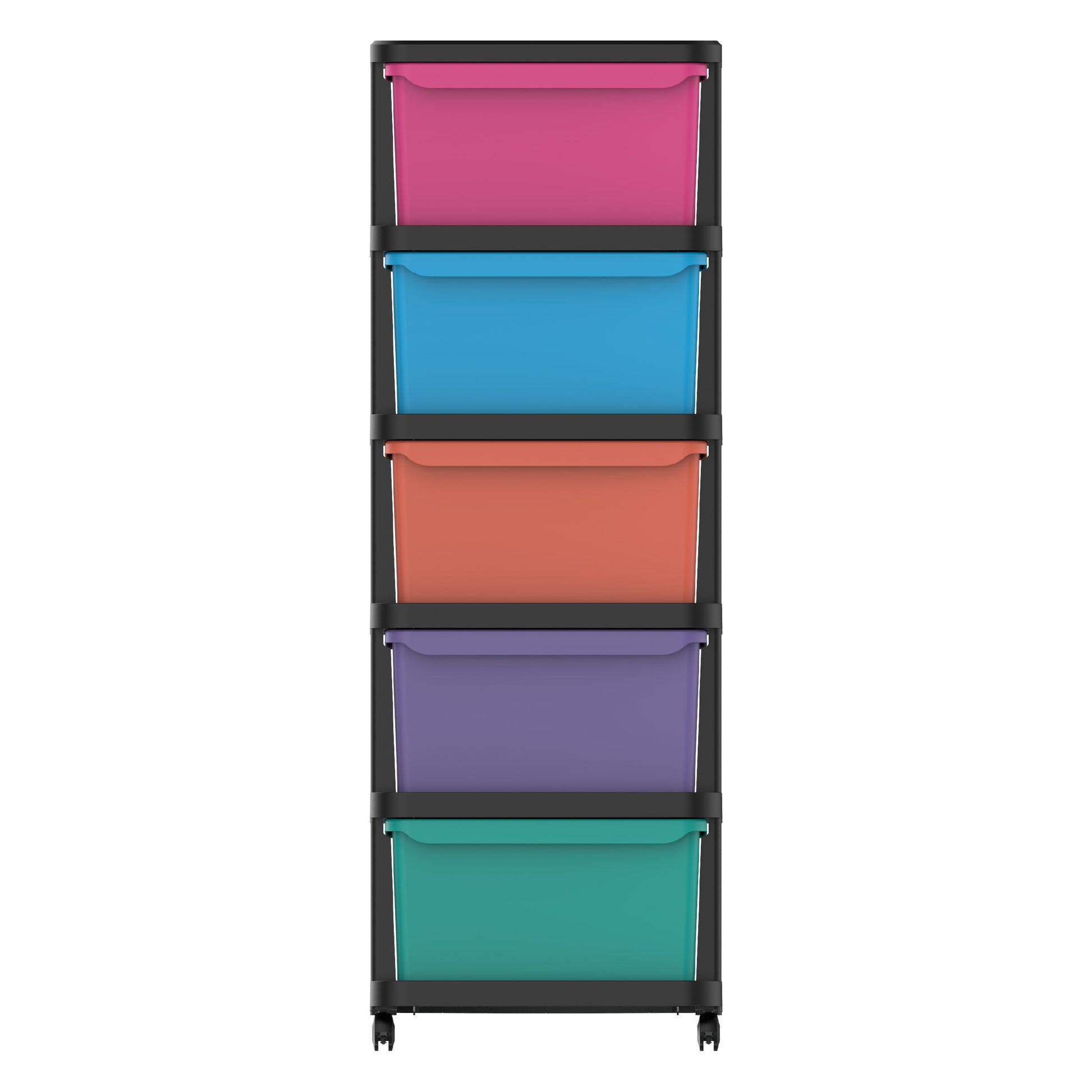 5 Tiers Multipurpose Storage Cabinet with Wheels