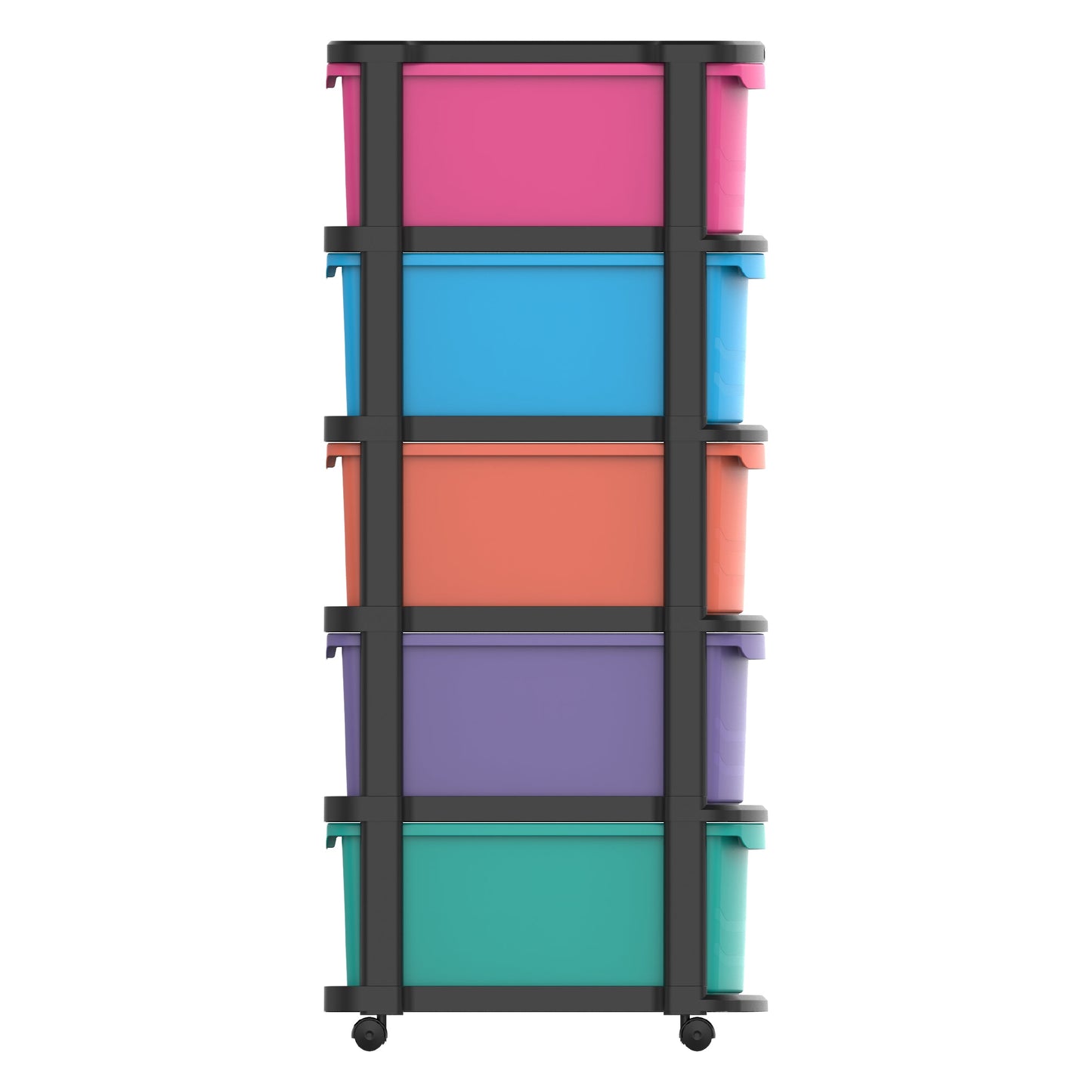 5 Tiers Multipurpose Storage Cabinet with Wheels