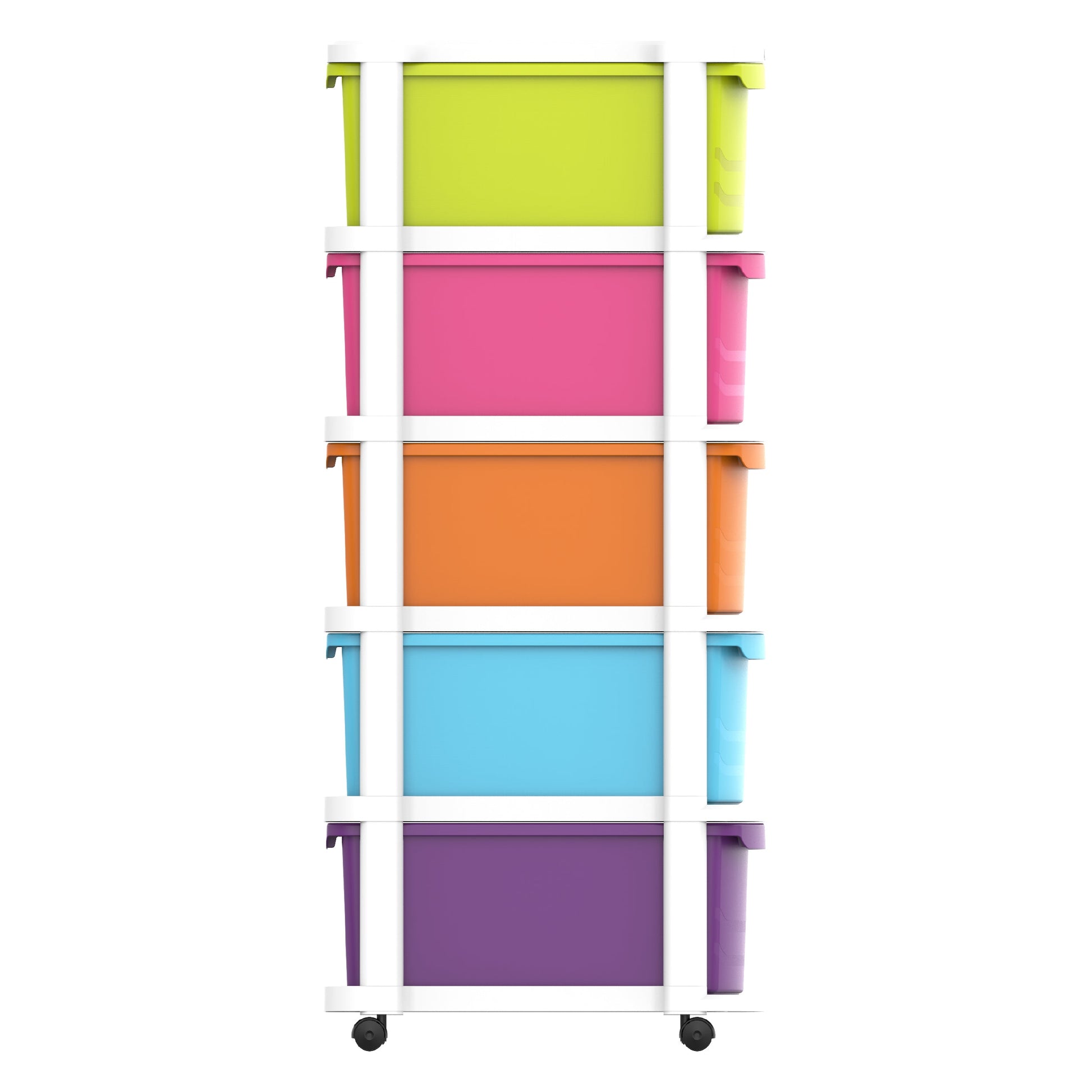 5 Tiers Multipurpose Storage Cabinet with Wheels