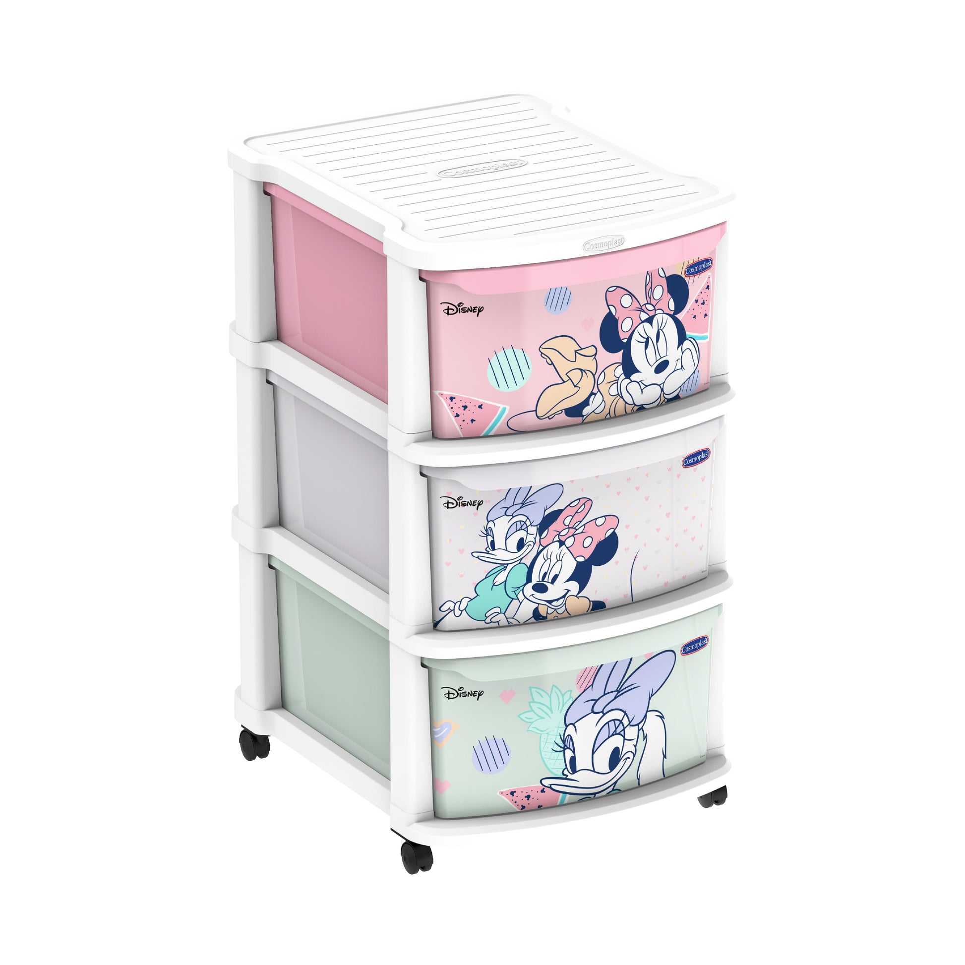 Cosmoplast Disney Mickey & Friends Storage Cabinet 3 with Wheels