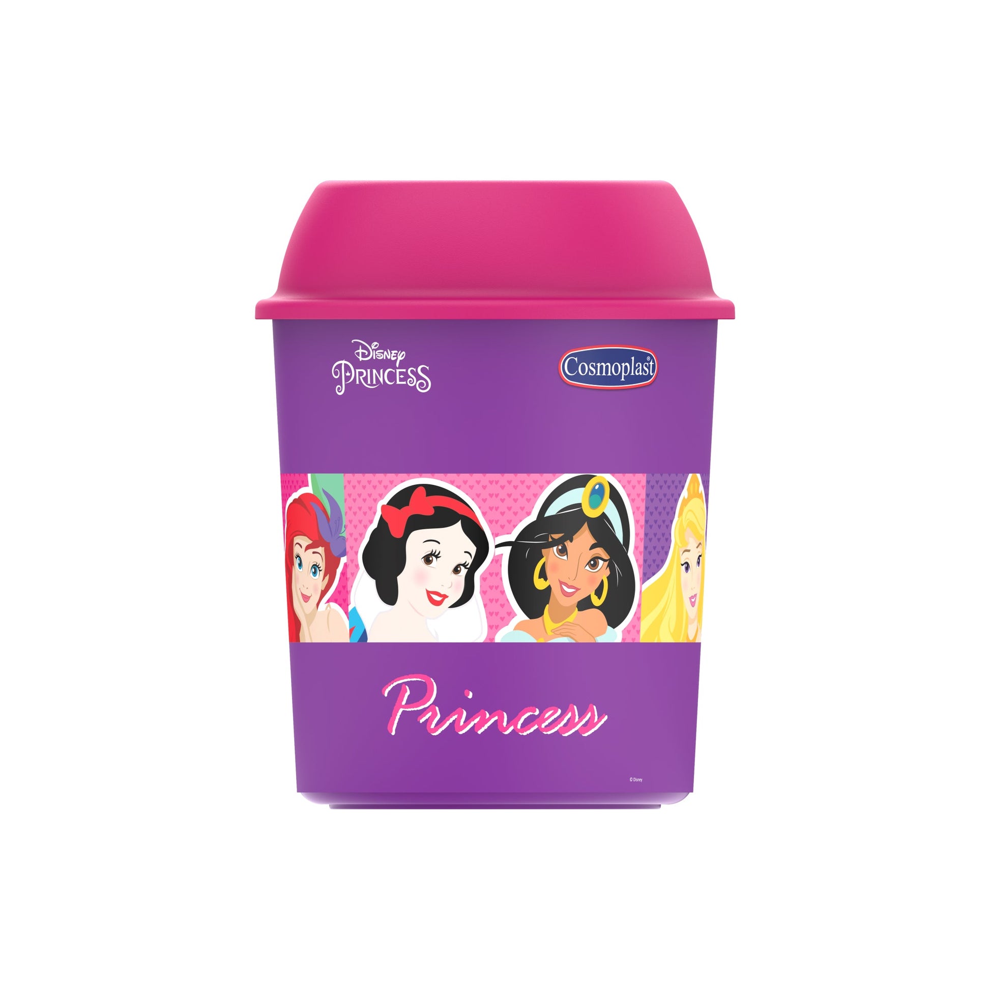 Cosmoplast Disney Princess Plastic Round Dust Bin 10 Liters