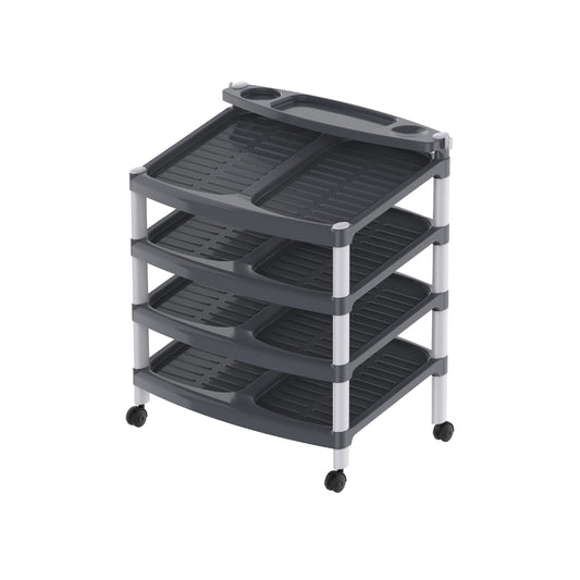 4 Tiers Shoe Storage Rack Organizer with Wheels