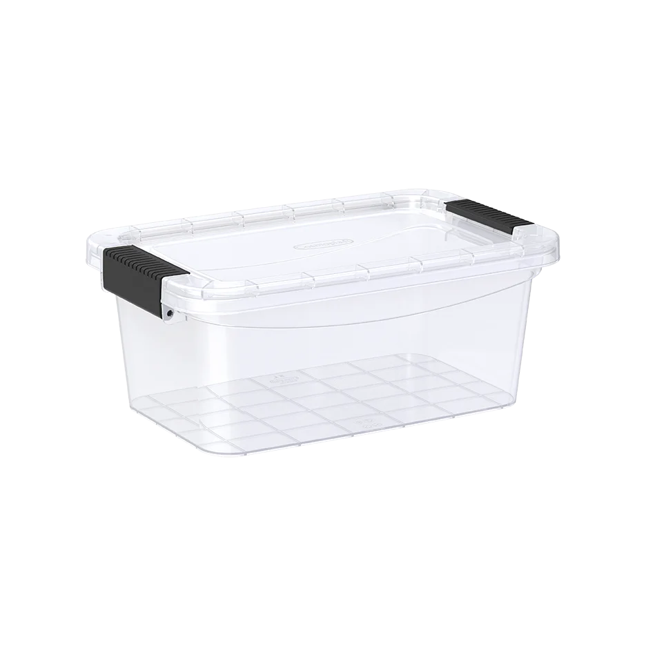 5L Clear Plastic Storage Box with Lockable Lid