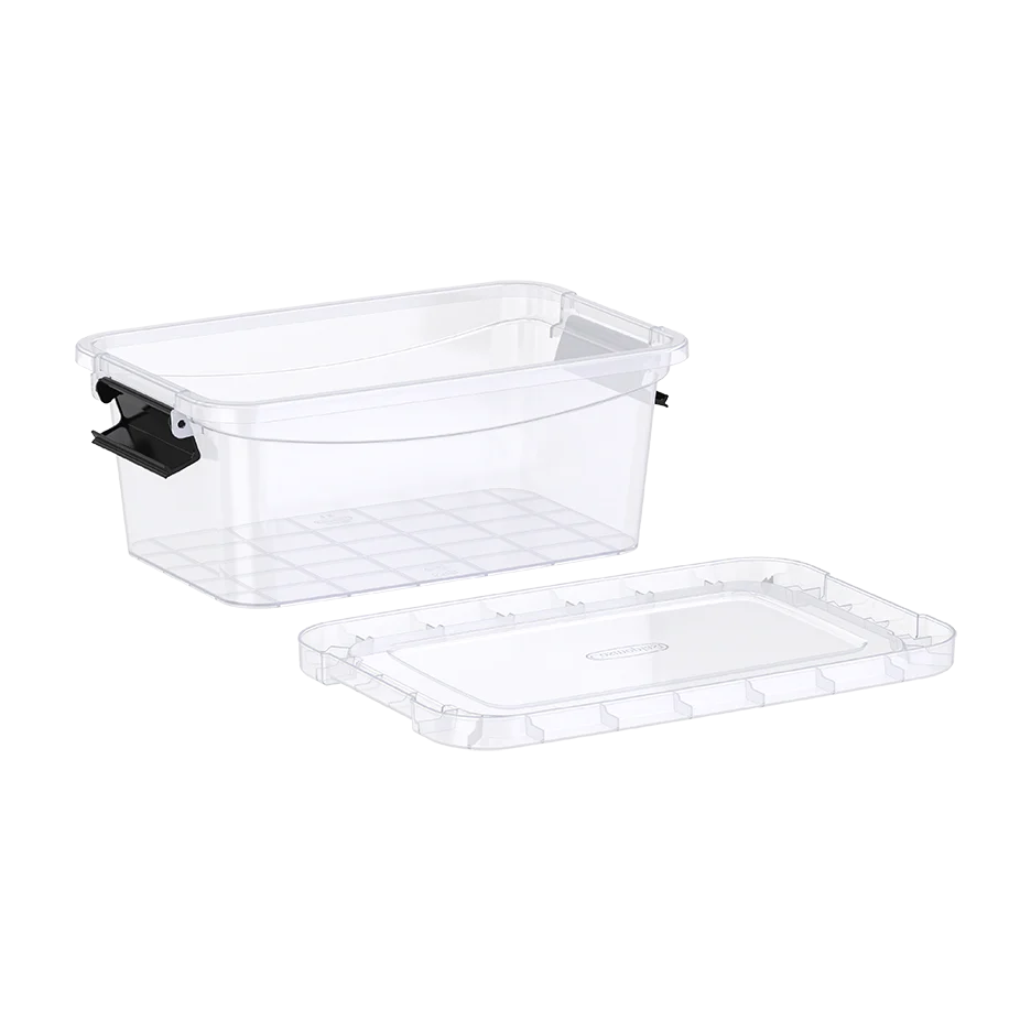 5L Clear Plastic Storage Box with Lockable Lid