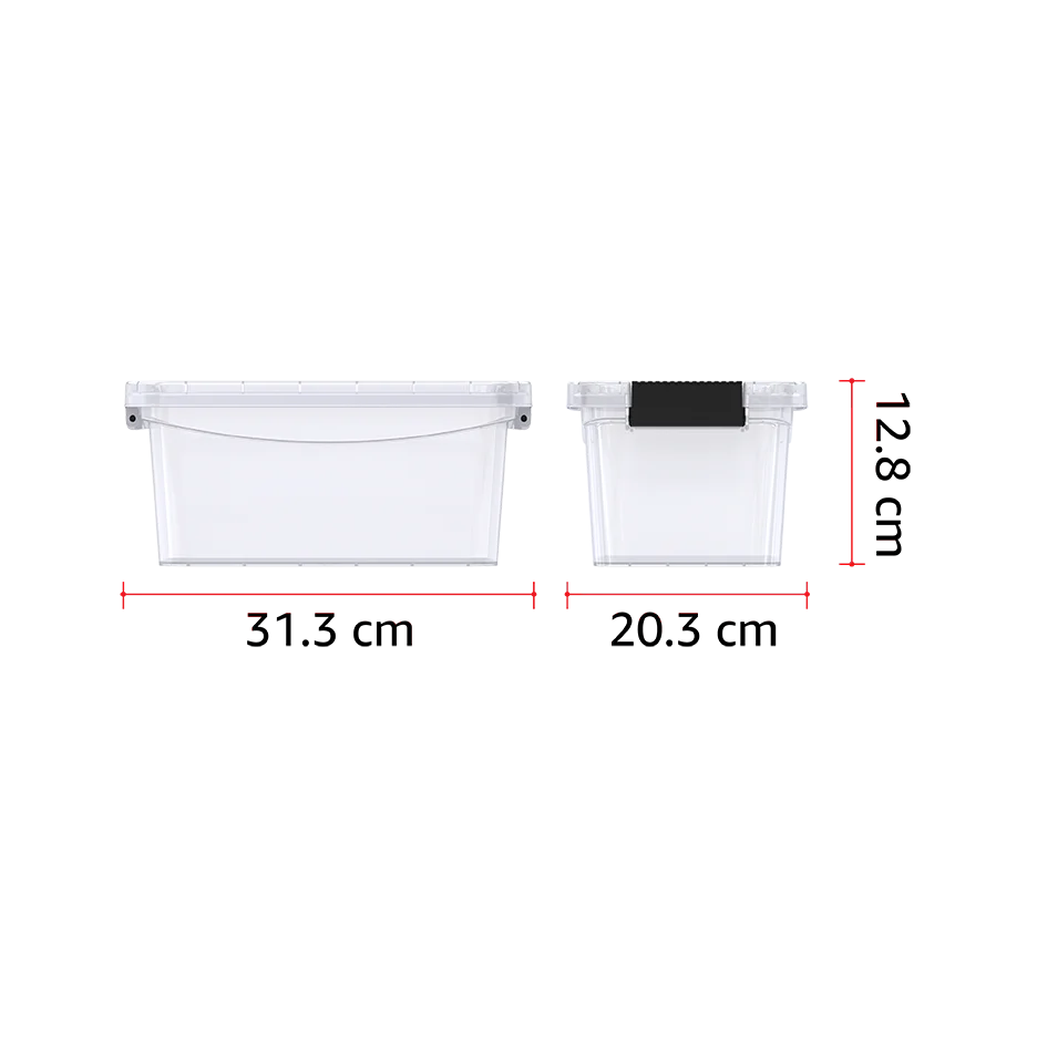 5L Clear Plastic Storage Box with Lockable Lid