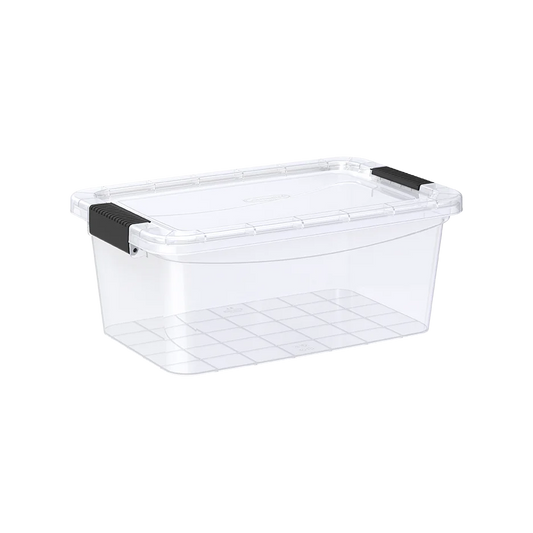 8L Clear Plastic Storage Box with Lockable Lid