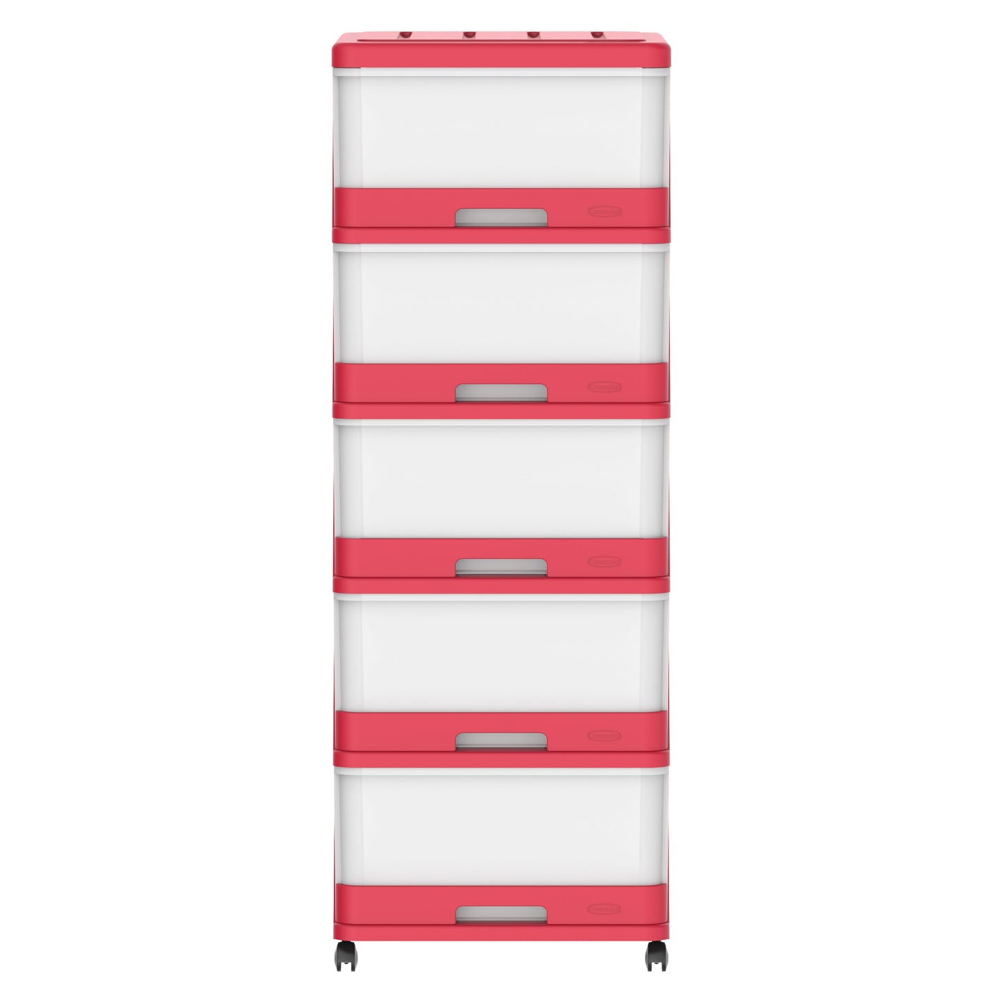 5 Tiers Storage Cabinet with Drawers & Wheels