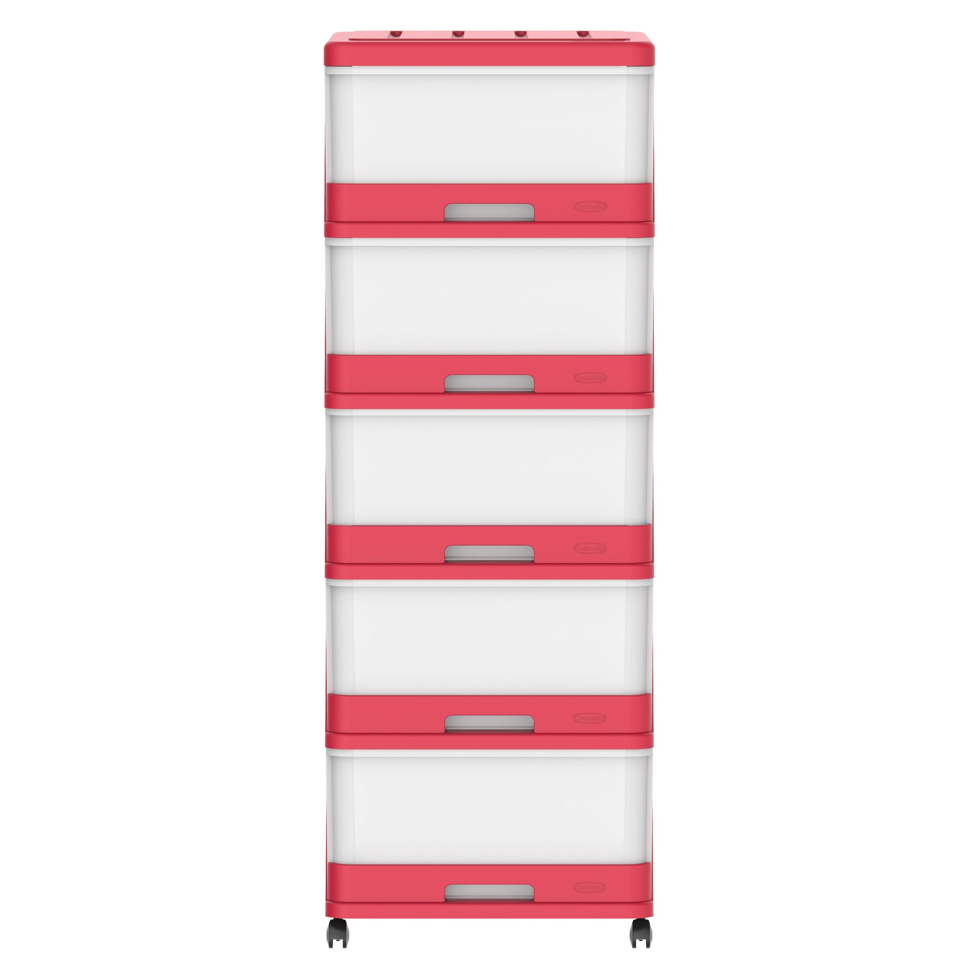 5 Tiers Storage Cabinet with Drawers & Wheels