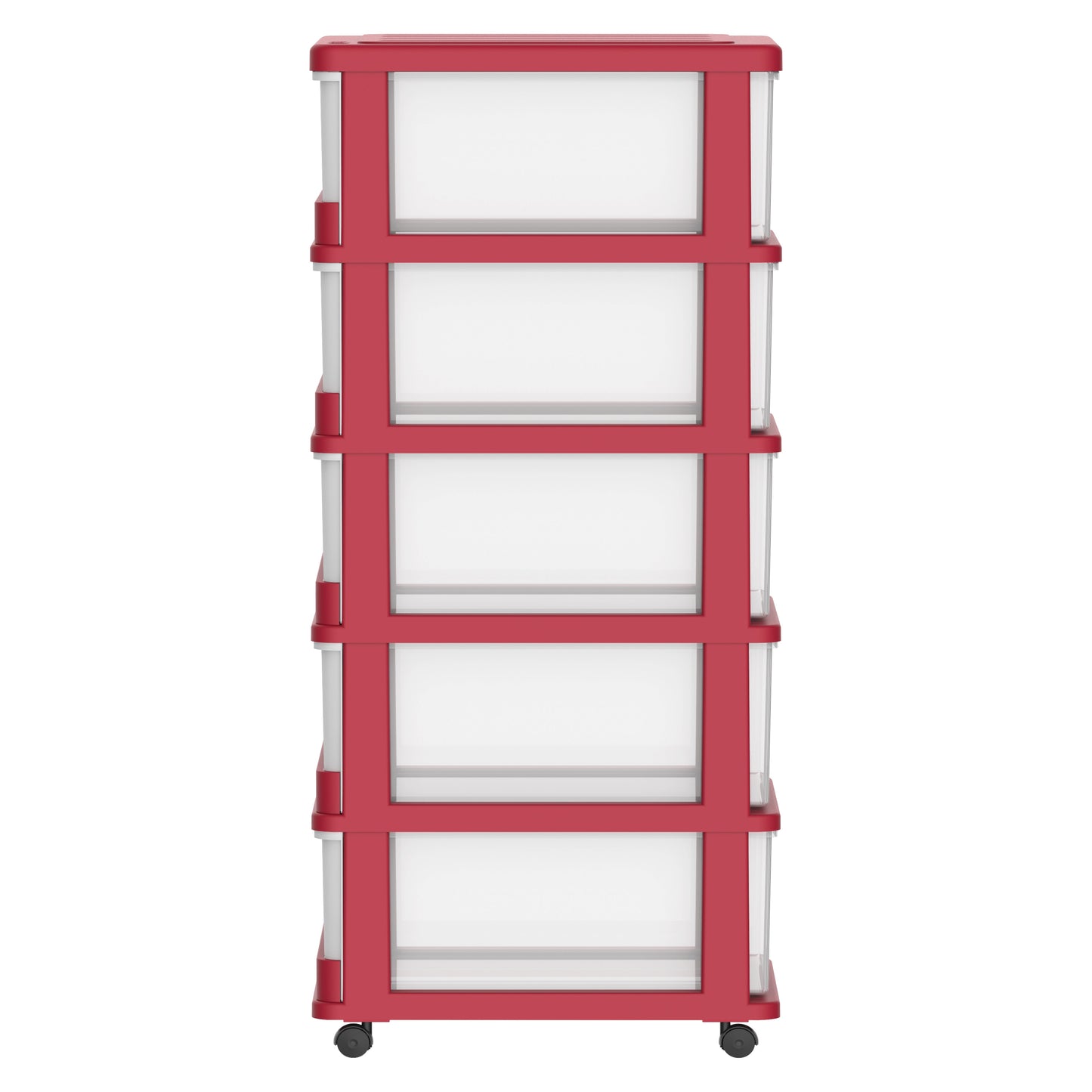 5 Tiers Storage Cabinet with Drawers & Wheels