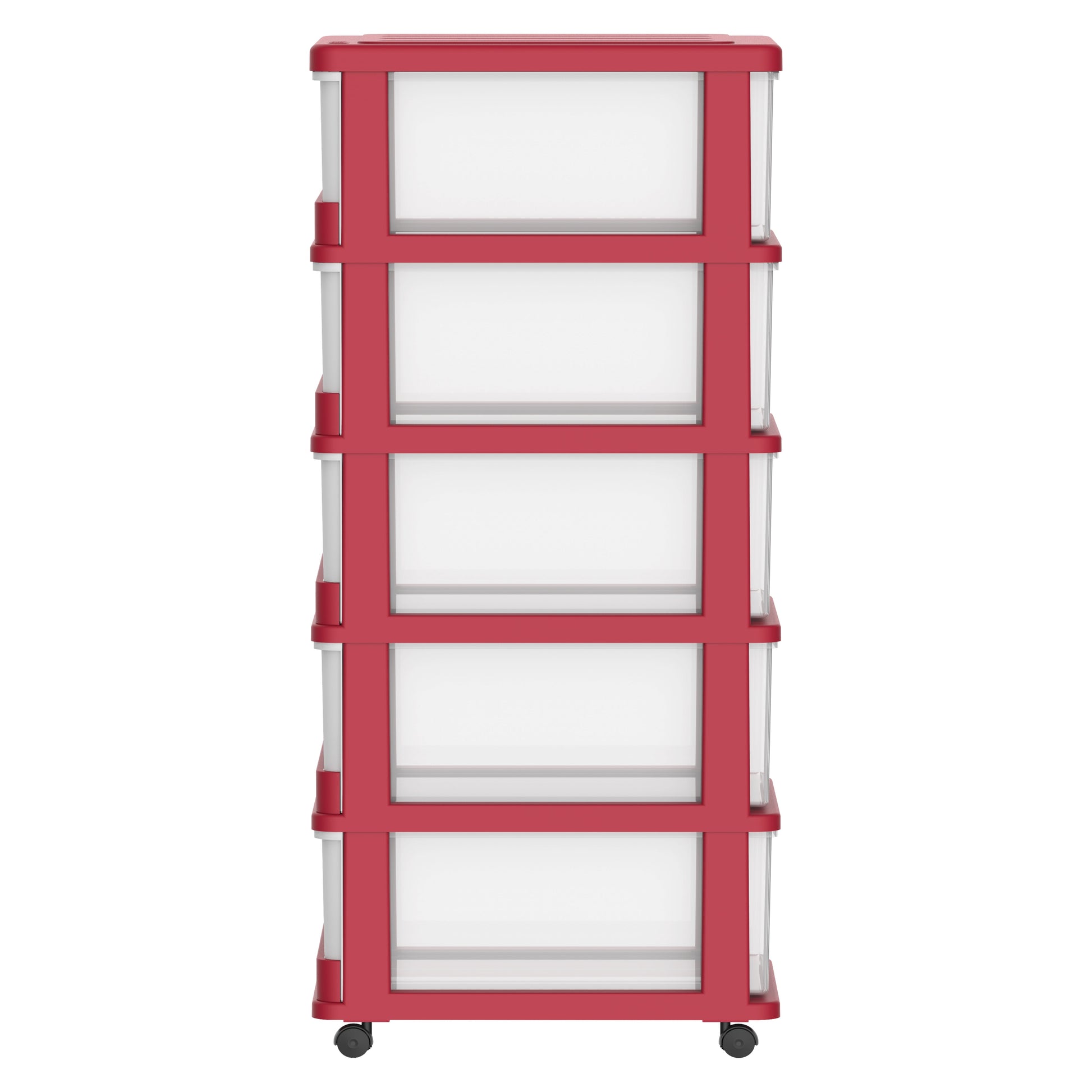 5 Tiers Storage Cabinet with Drawers & Wheels