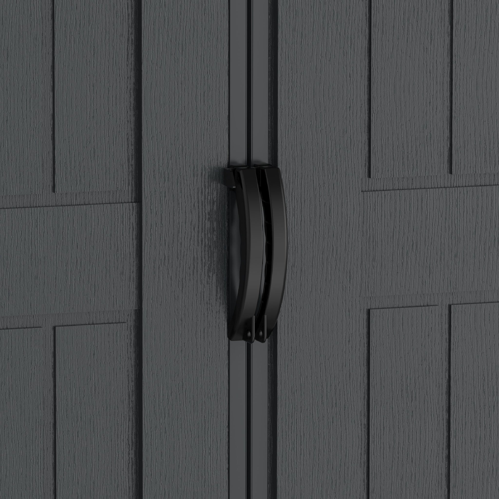 StoreMate PLUS 6x6ft (191 x 191 x 213 cm) Resin Garden Storage Shed Adobe & Anthracite - Cosmoplast Qatar