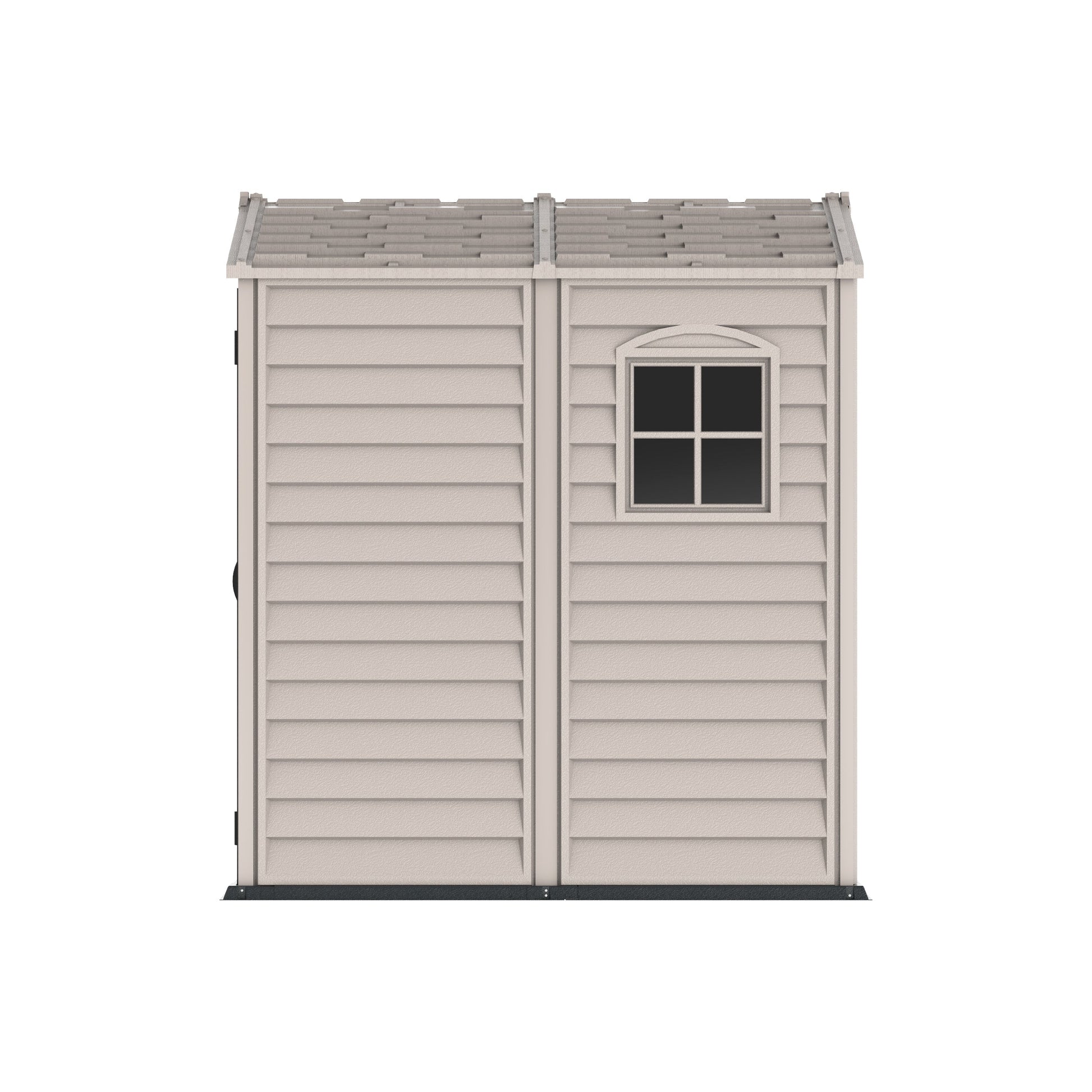 StoreMate PLUS 6x6ft (191 x 191 x 213 cm) Resin Garden Storage Shed Adobe & Anthracite - Cosmoplast Qatar